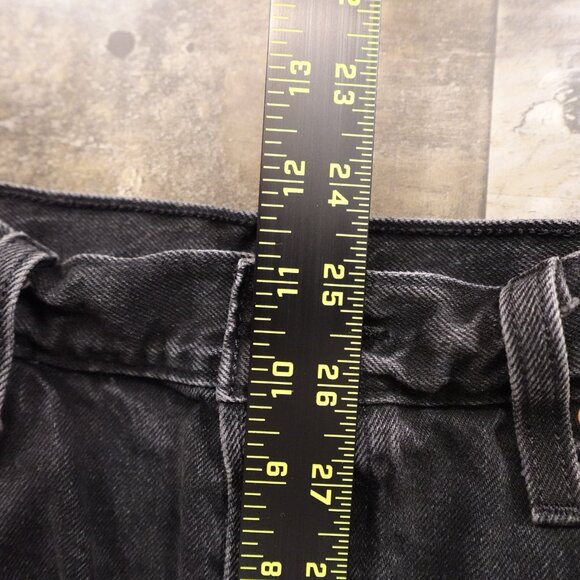 Levi’s 501 Cutoff Denim Shorts Women’s W32 Black Vintage Raw Hem - Picture 5 of 11